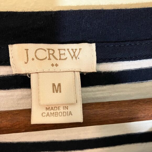 J.Crew navy and white striped midi dress, excellent condition, size M - Picture 3 of 3
